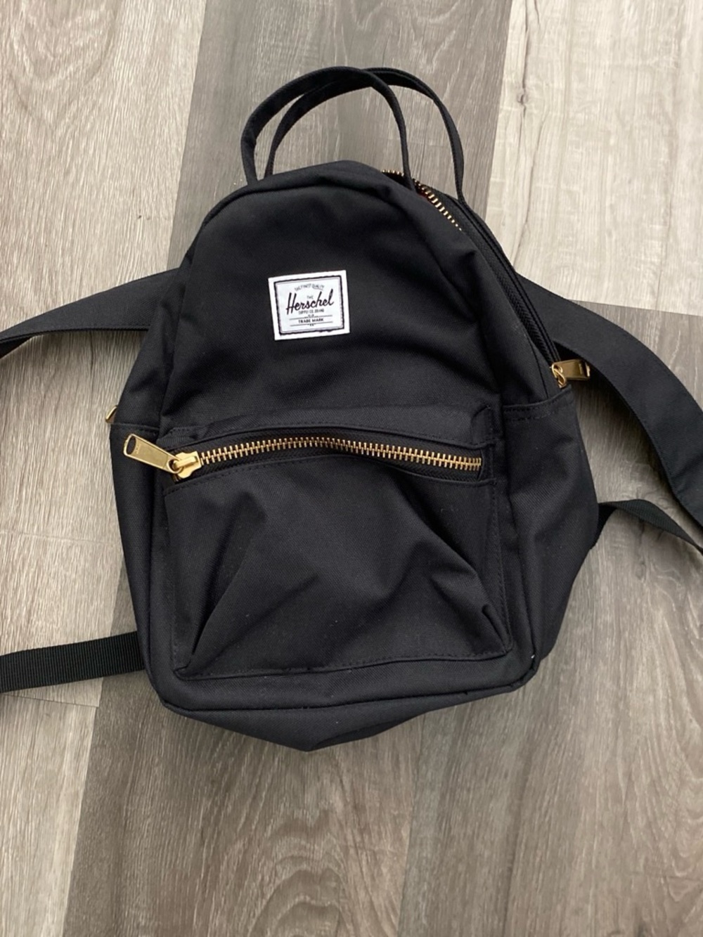 Herschel Supply Company Black Backpack with Gold Hardware